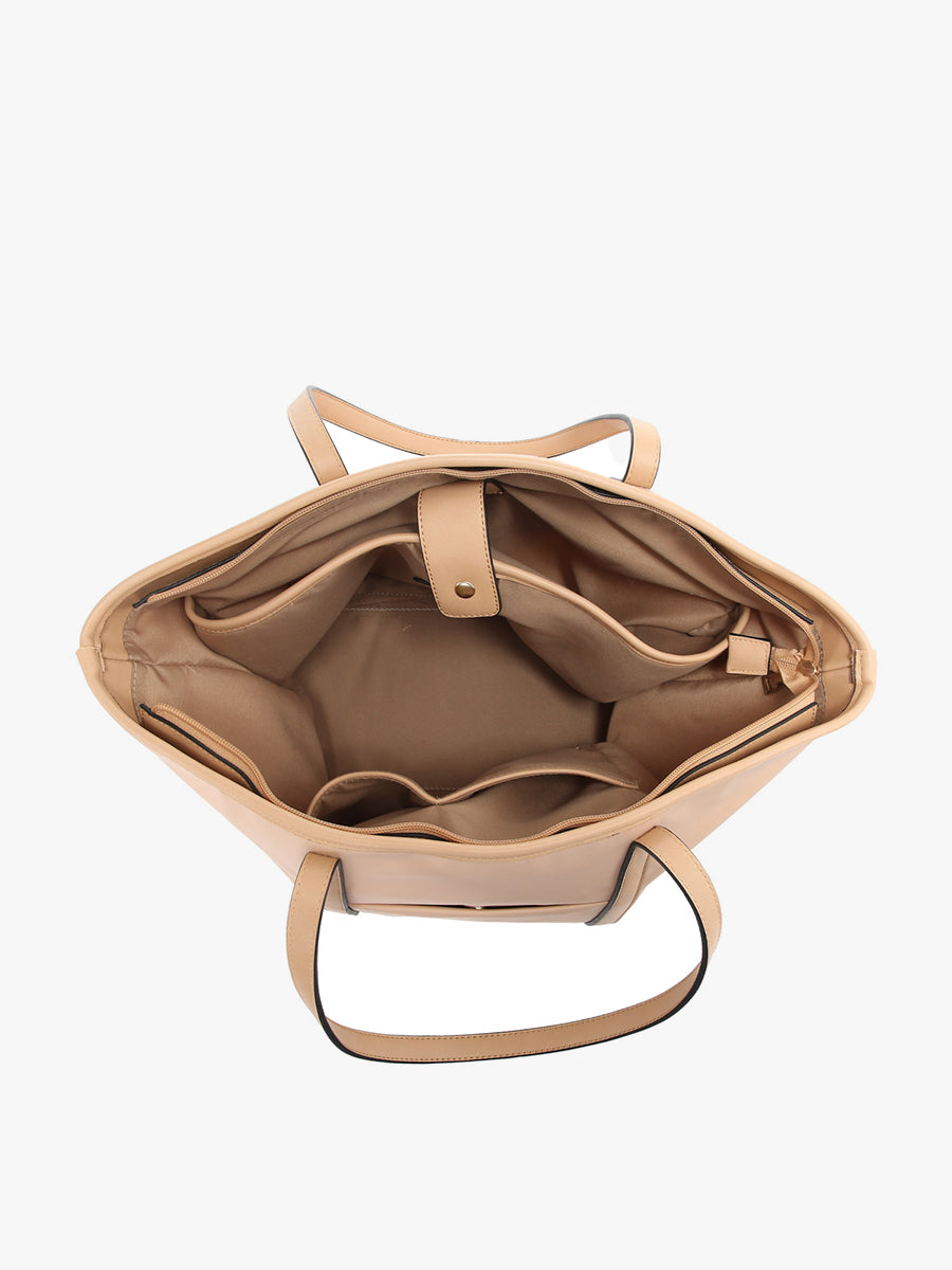 Mauve Nylon Tote Bag - Jen & Co