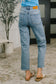 Carla High Waist Ankle Straight Jean in Break Through Blue
