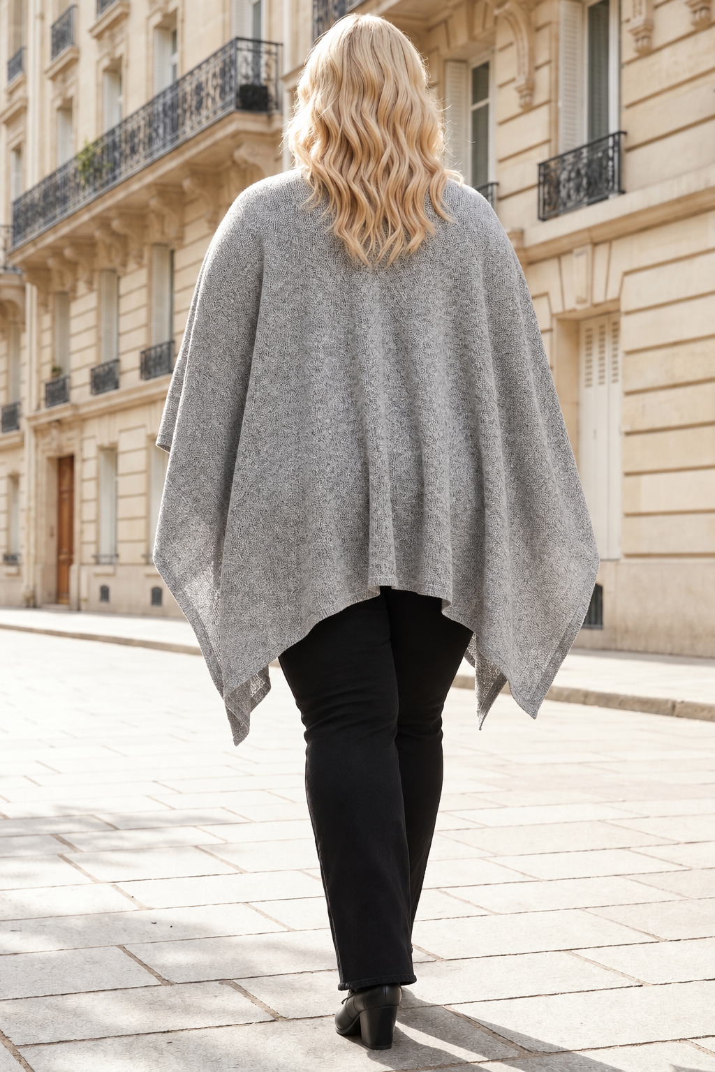 The Cozy Everywhere Poncho - Grey