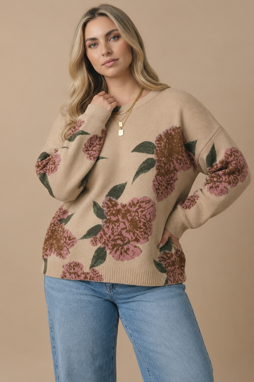 Mauve to Meet You Floral Sweater