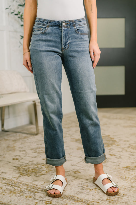 Doris Mid Rise Boyfriend with Adjustable Back Tab + Hollywood WB
