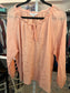 15. XXL Lauren Conrad Peach Window Pane Top