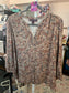 21. XL Gloria Vanderbelt Paisley Button up top