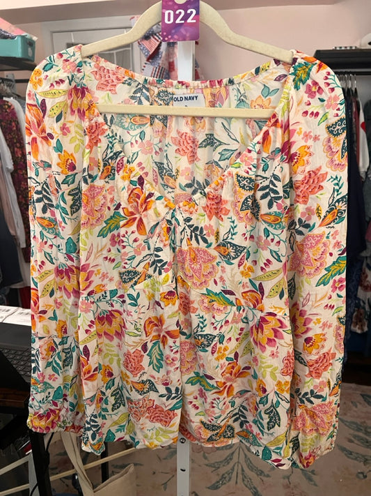 22. XL Old Navy Colorful Baby Doll Top