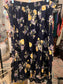 41. 3x (fits 2x) Navy Floral Midi Button Up Skirt