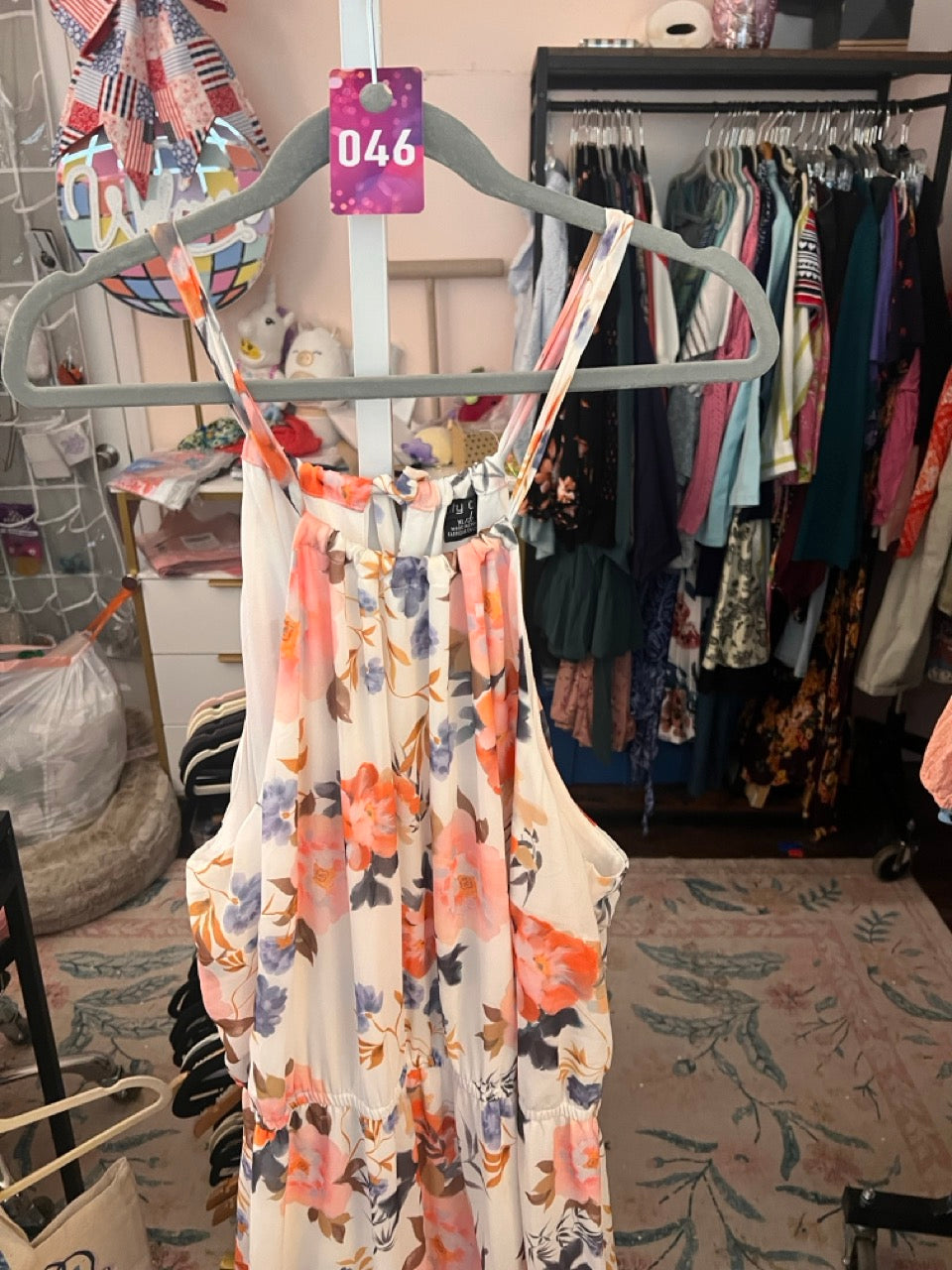 46. 22 City Chic White Floral Tiered Maxi Dress