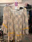 49. 1x Zac & Rachel Multi Color Yellow Lace Trim Top
