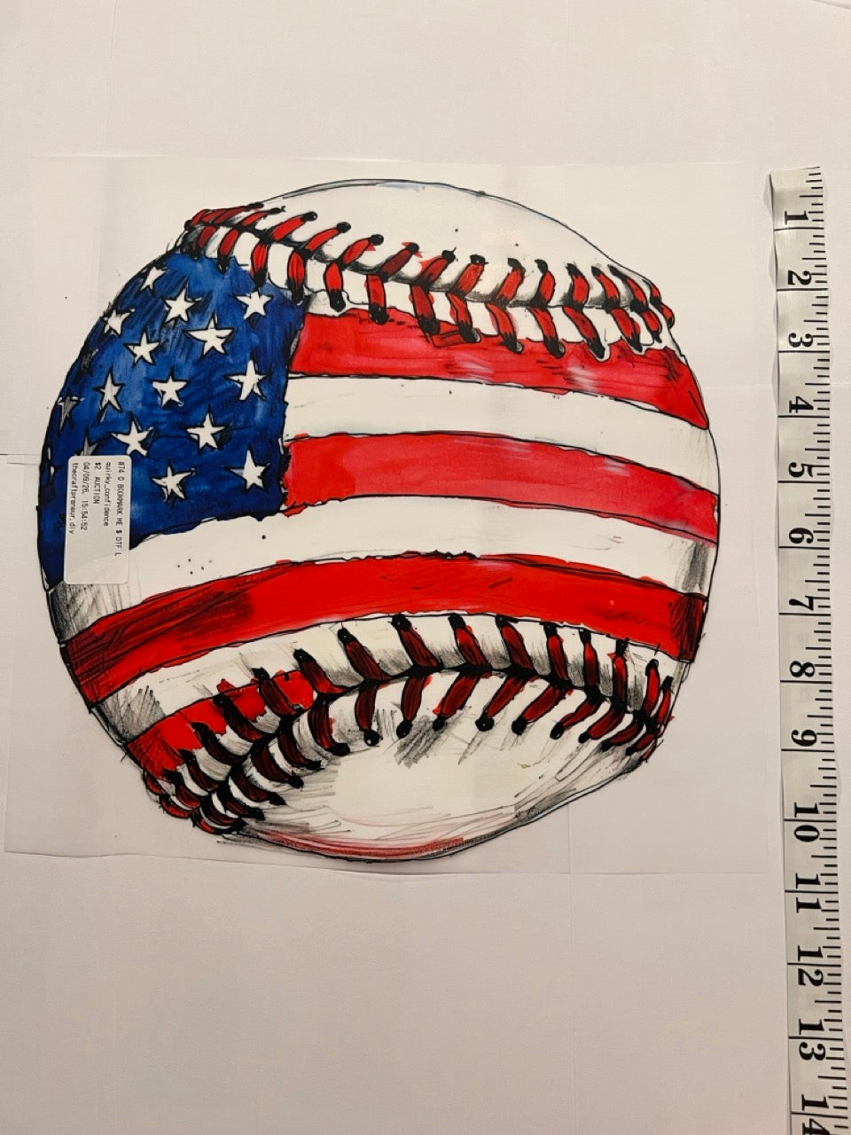 Choose Your Size Pressed Shirt - Red, White, Blue Baseball