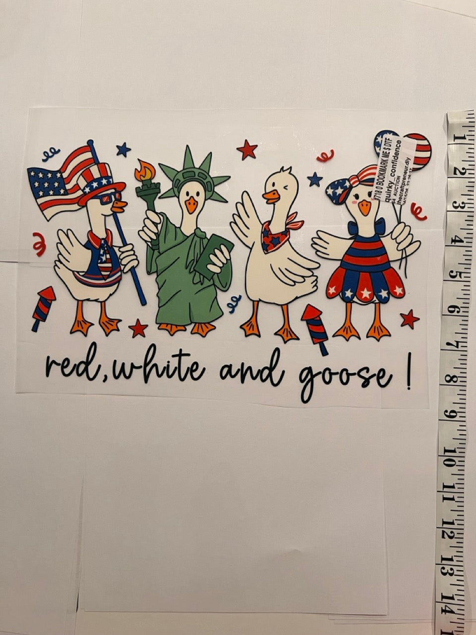 Choose Your Size Pressed Shirt  - Red, White & Goose