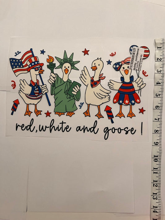 Choose Your Size Pressed Shirt  - Red, White & Goose