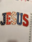 Choose Your Size Pressed Shirt - Jesus Patchwork