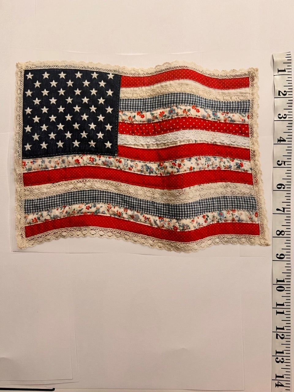 Choose Your Size Pressed Shirt  - Quilted Patchwork Flag