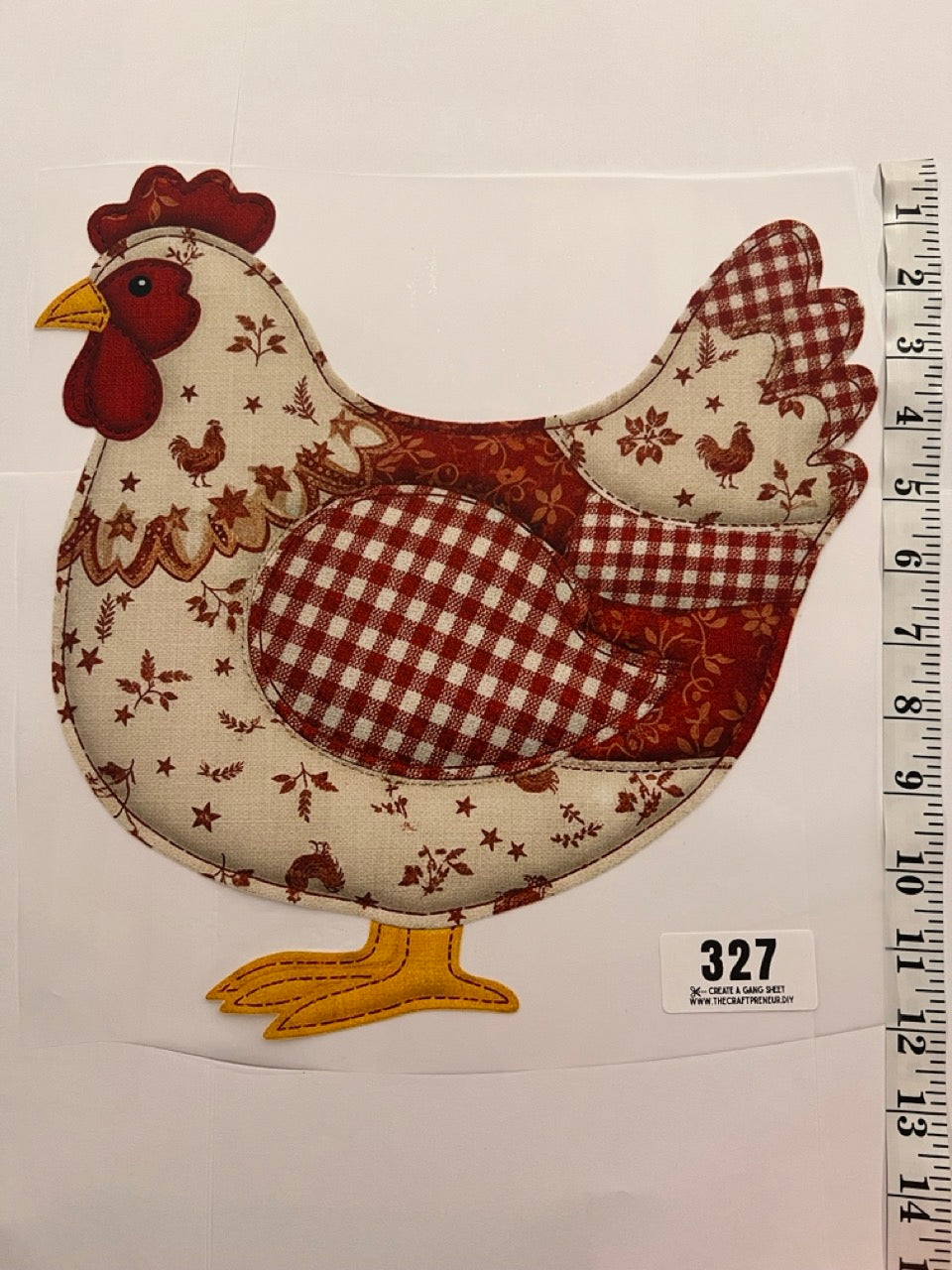 Choose Your Size Pressed Shirt  - Patchwork Quilted Chicken