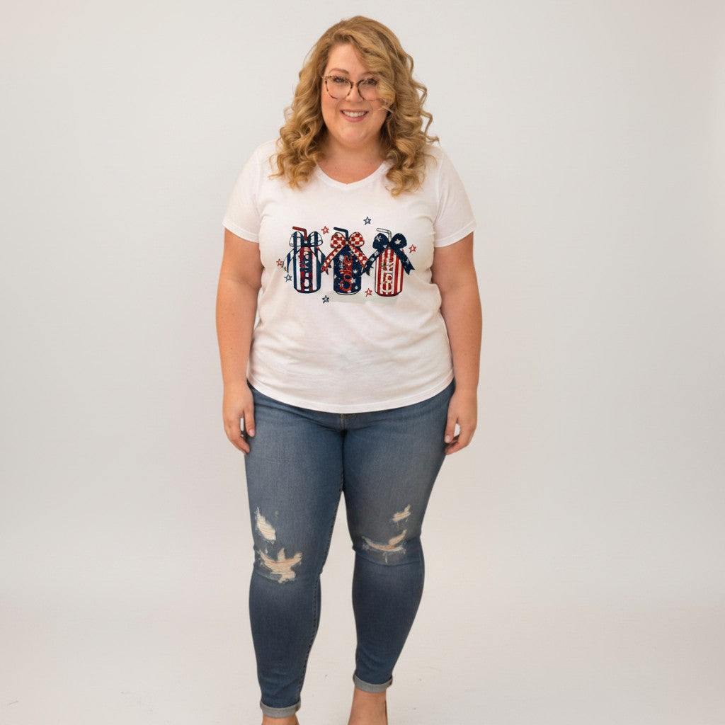 Choose Your Size Pressed Shirt  - Red, White & Blue Diet Coke
