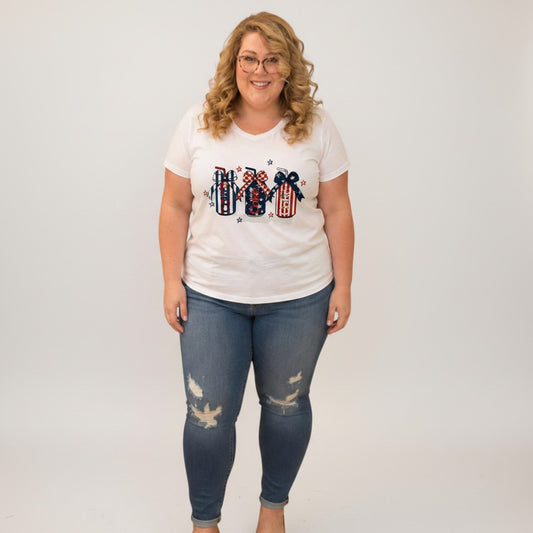 Choose Your Size Pressed Shirt  - Red, White & Blue Diet Coke