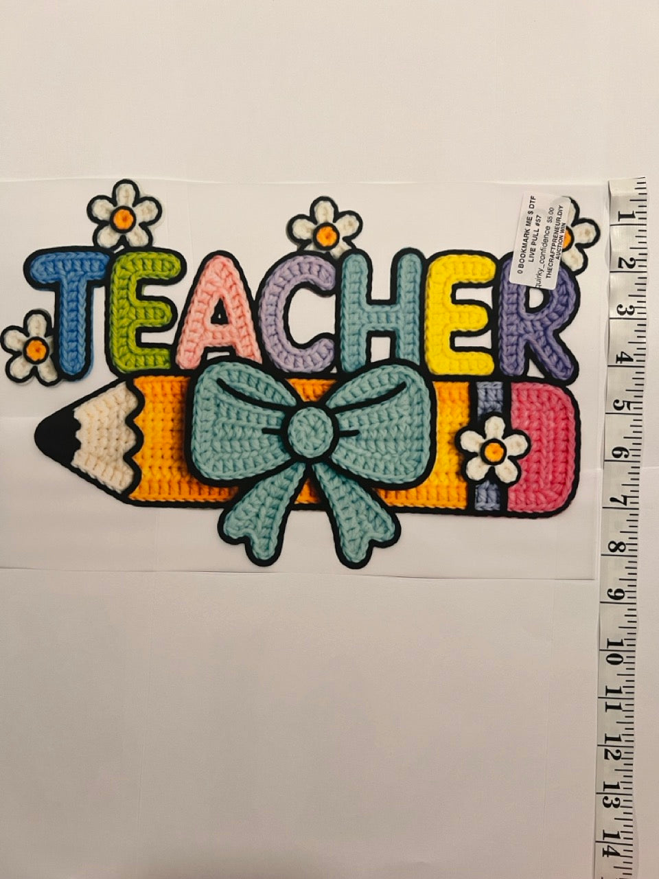 Press Your Own - Knitted Teacher Pencil Bow