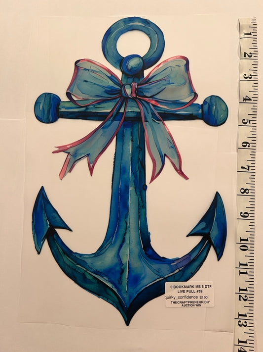 Press Your Own - Blue Anchor with Bow