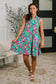Lizzy Three Tier Tank Dress in Large Ditsy Floral