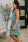 Lizzy Three Tier Tank Dress in Large Ditsy Floral