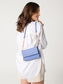 Periwinkle Lauryn Push-Lock Crossbody w/ Chain Strap - Jen & Co