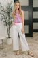 Sea Spray Collared Sleeveless Top in Falling Floral