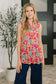 Sea Spray Collared Sleeveless Top in Island Bloom