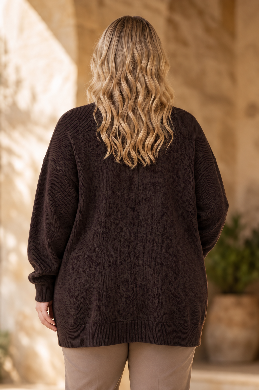 The Cozy Confidence Cardigan in Coffee