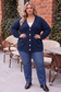 The Navy Quinn Crochet Sweater Cardigan